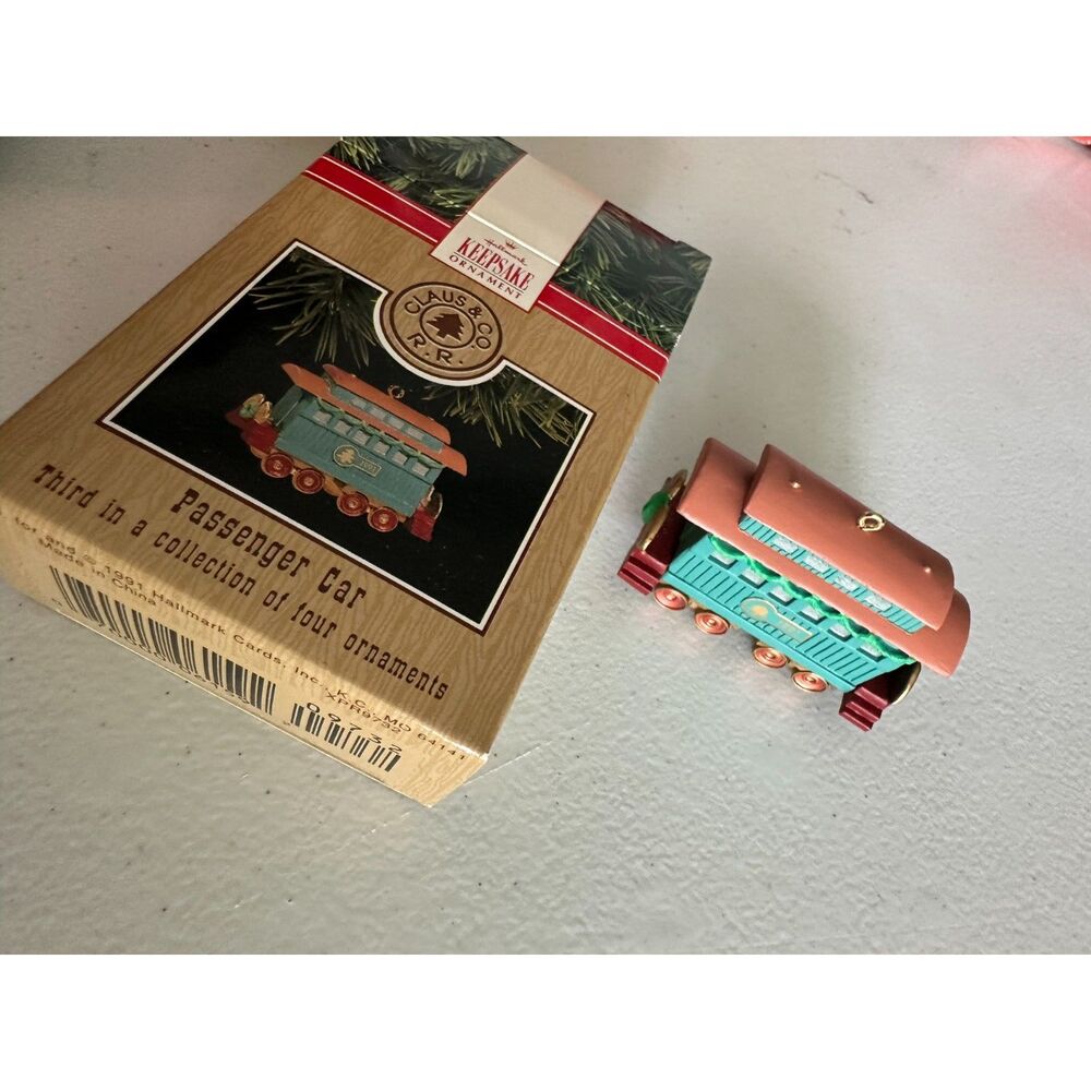 Hallmark Train Passenger Car Ornament 1991